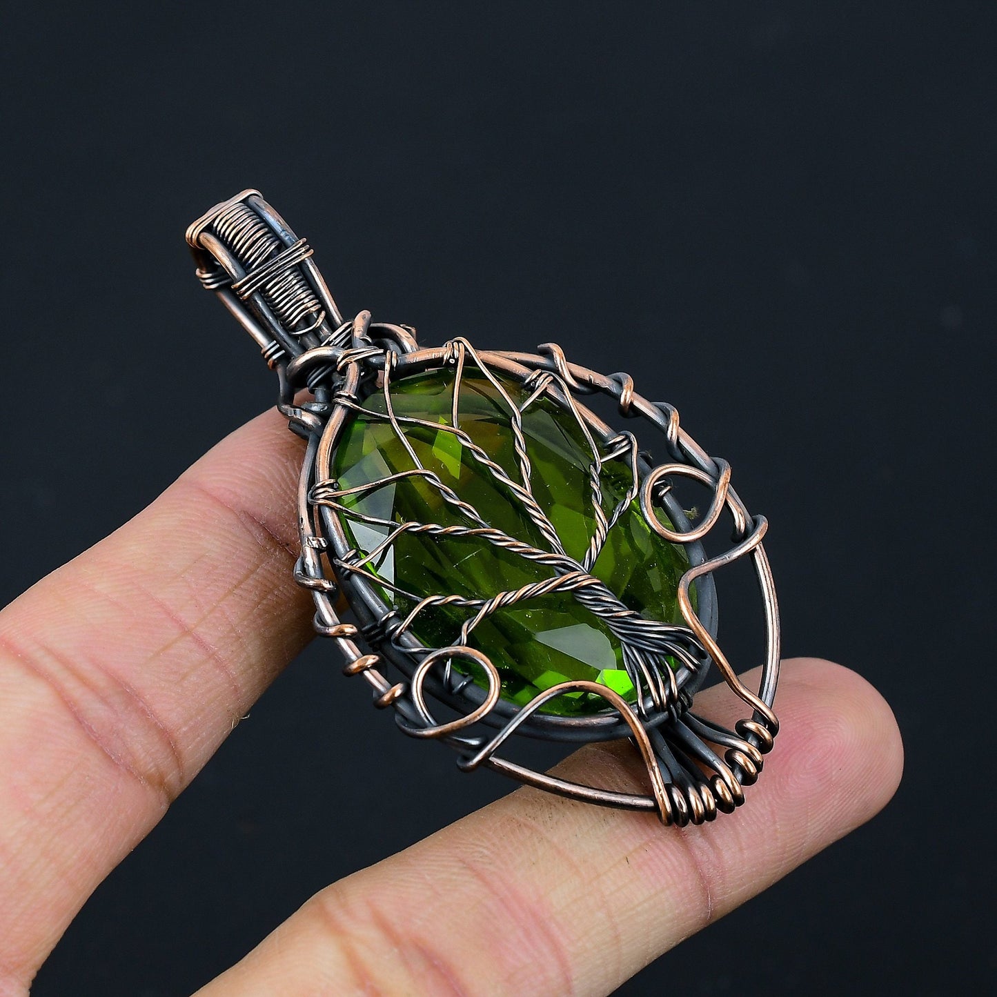 Green Peridot Gemstone Pendant