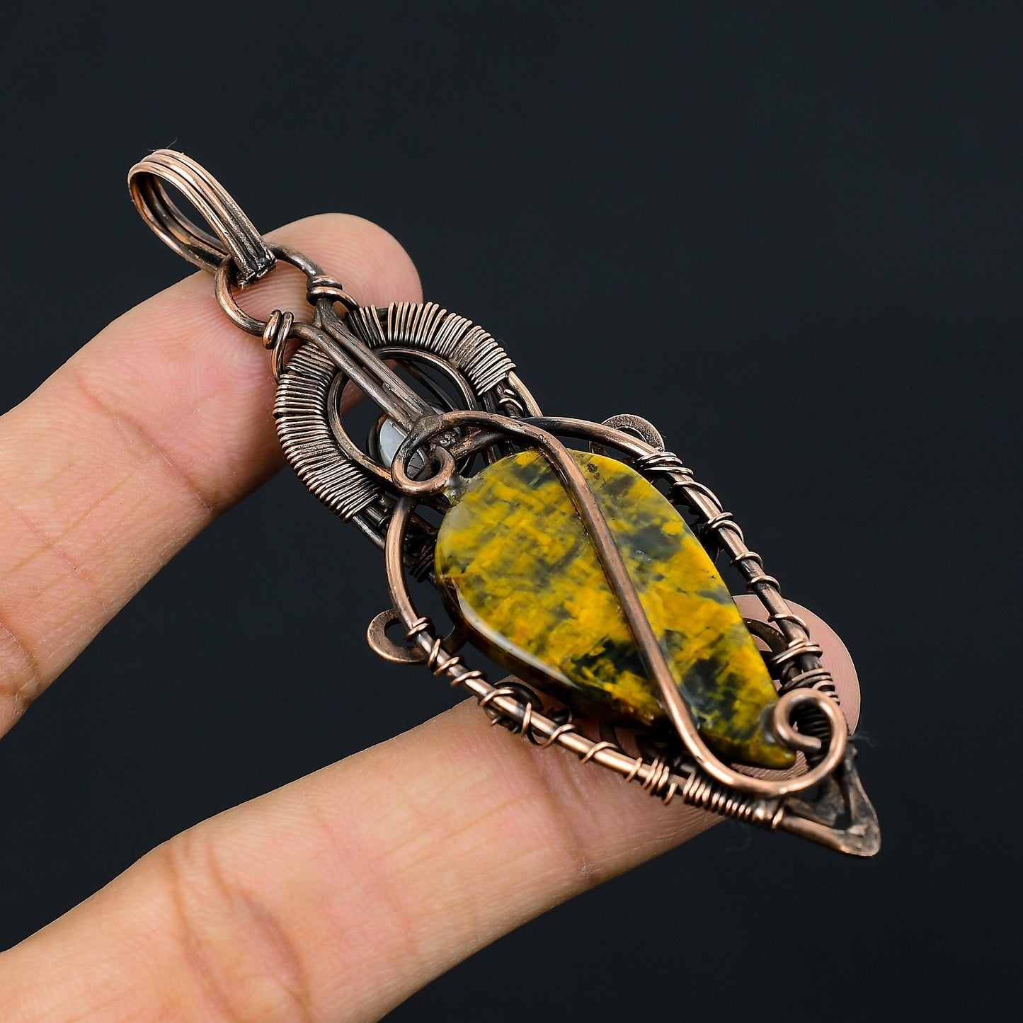 Golden-Brown Nellite Gemstone Pendant