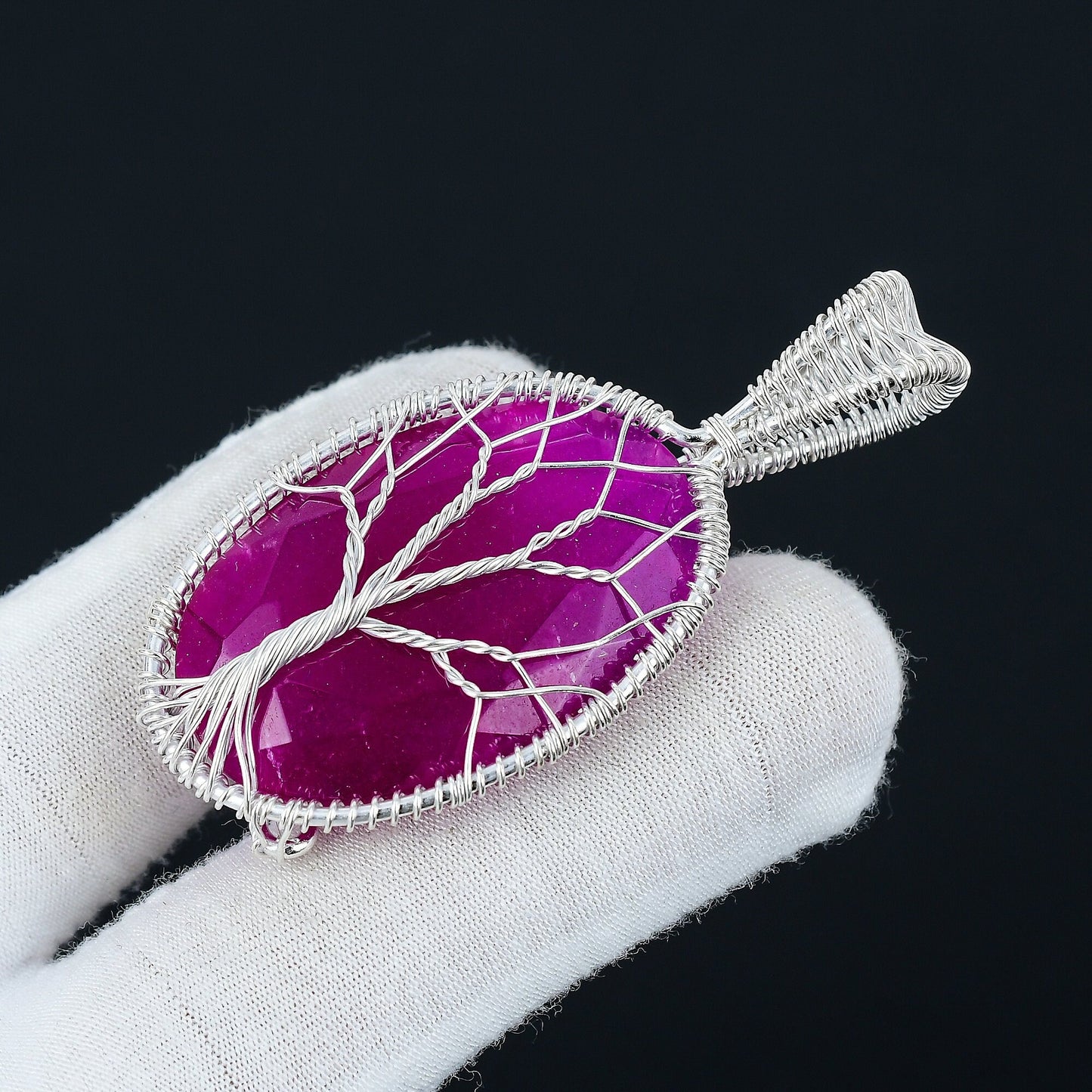 Red Kashmir Ruby Pendant