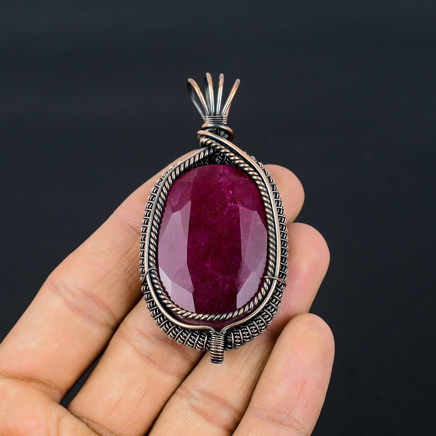 Red Ruby Gemstone Pendant