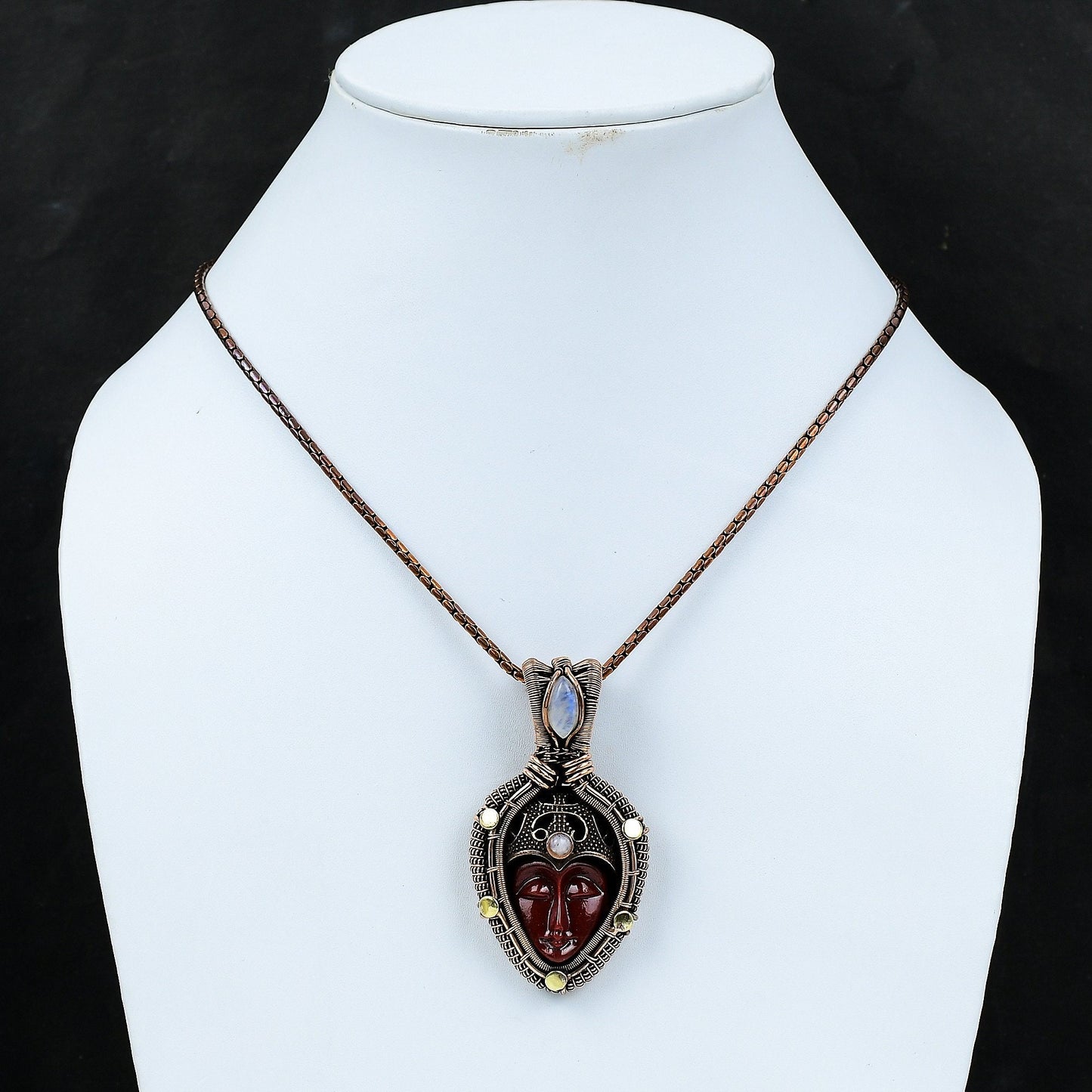 Red Moonstone Gemstone Pendant