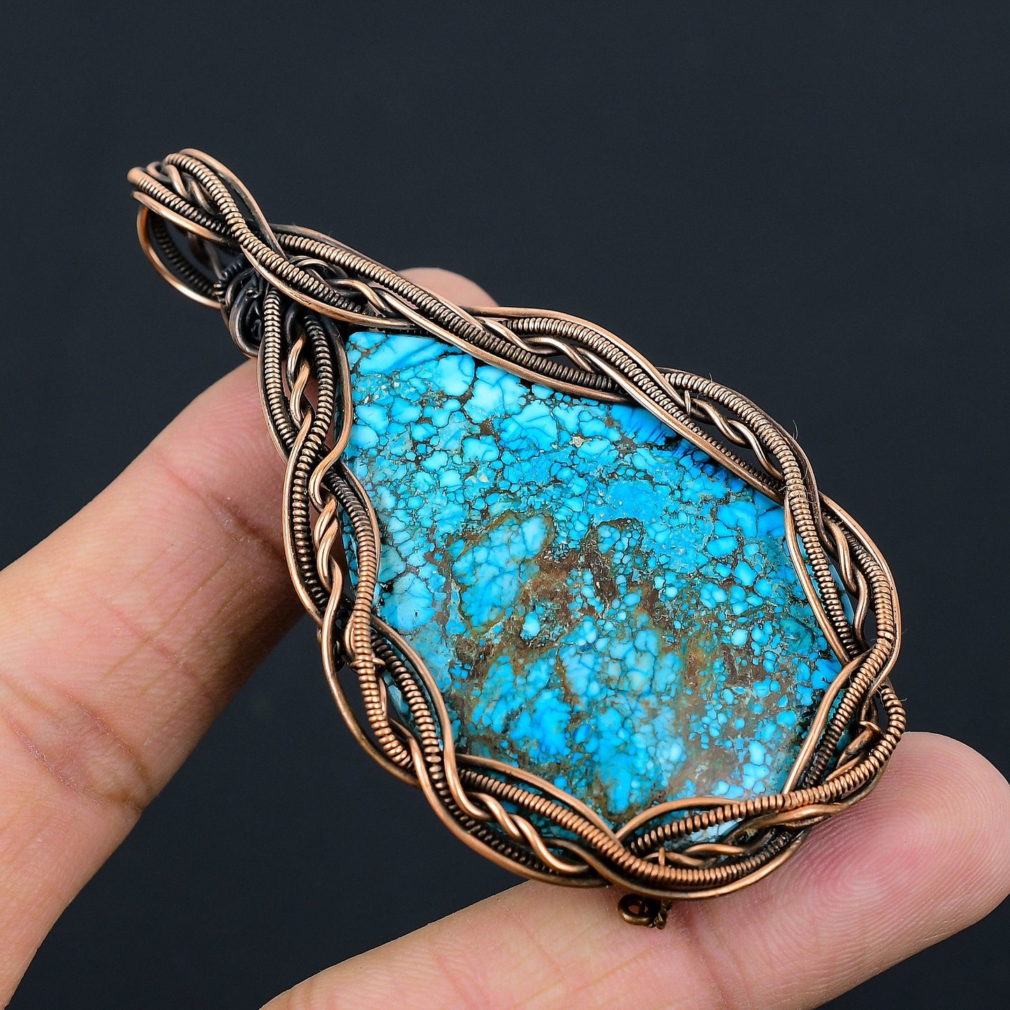 Blue Turquoise Gemstone Pendant
