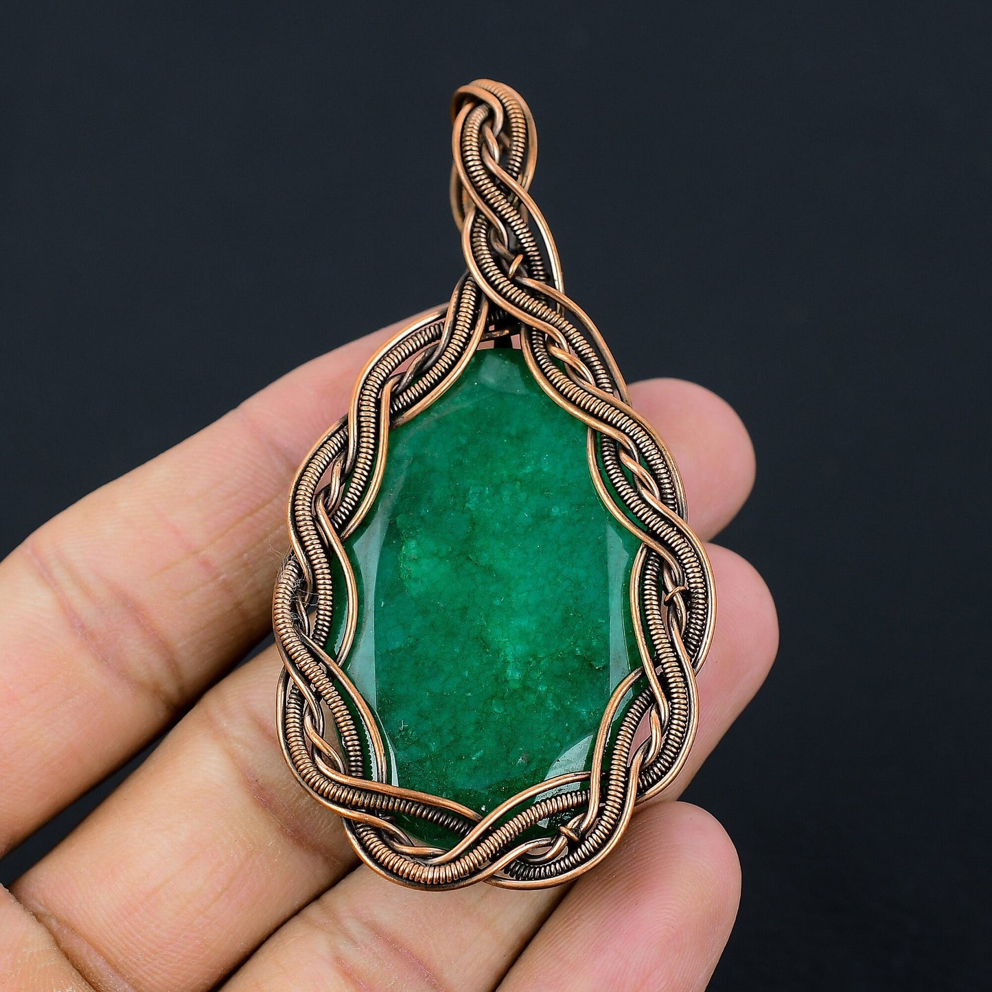 Green Emerald Gemstone Pendant