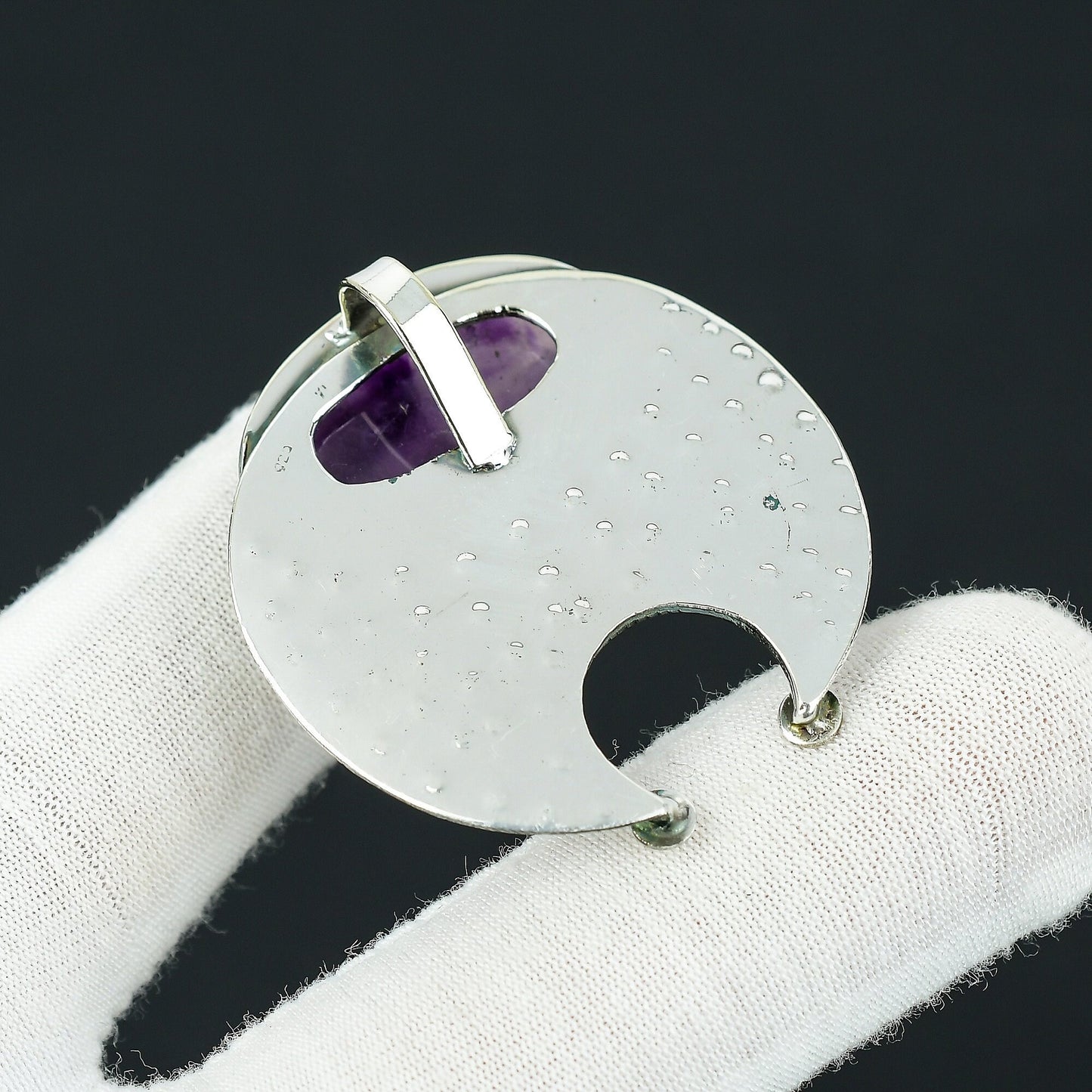 Purple Amethyst Silver Pendant