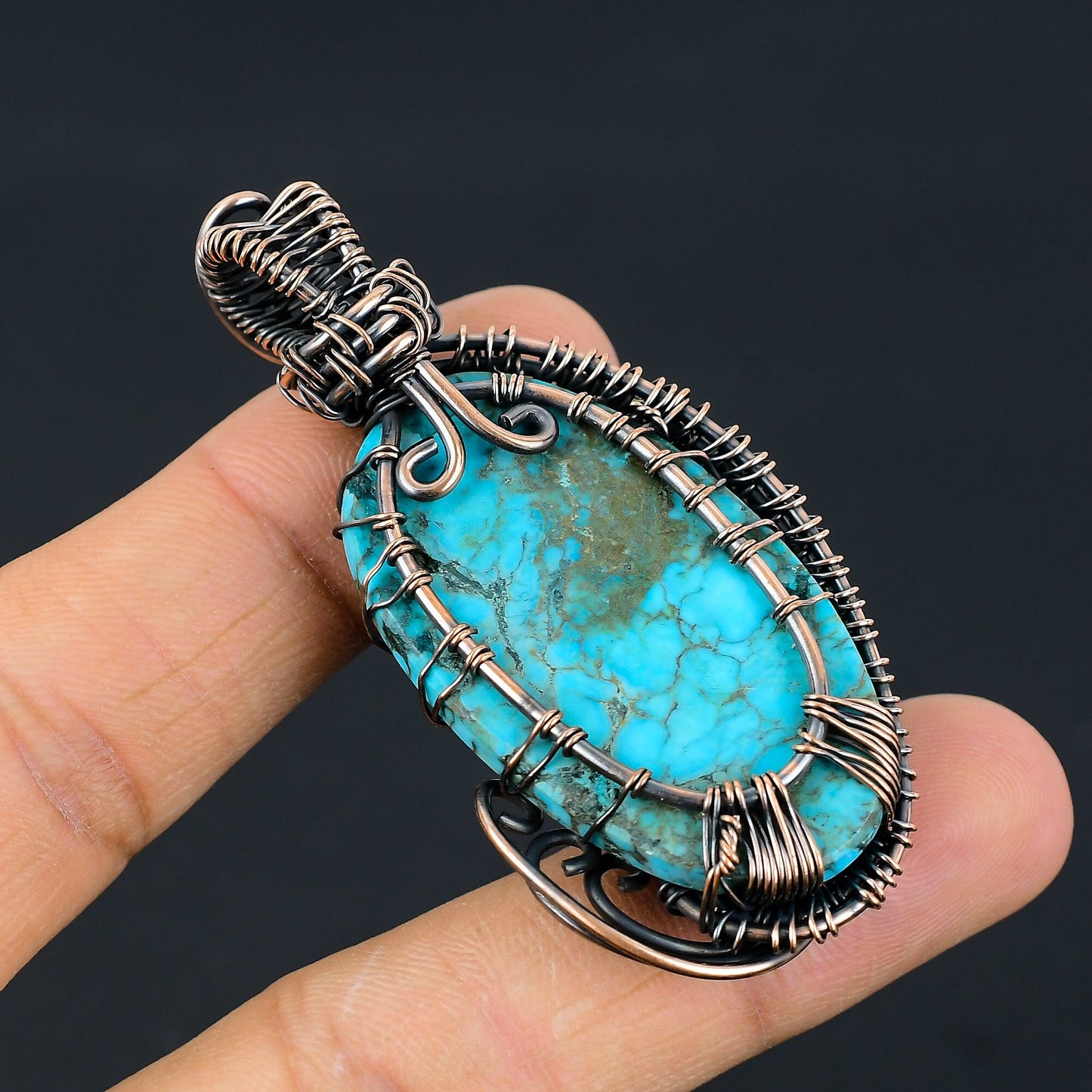 Turquoise Gemstone Tree of Life Pendant