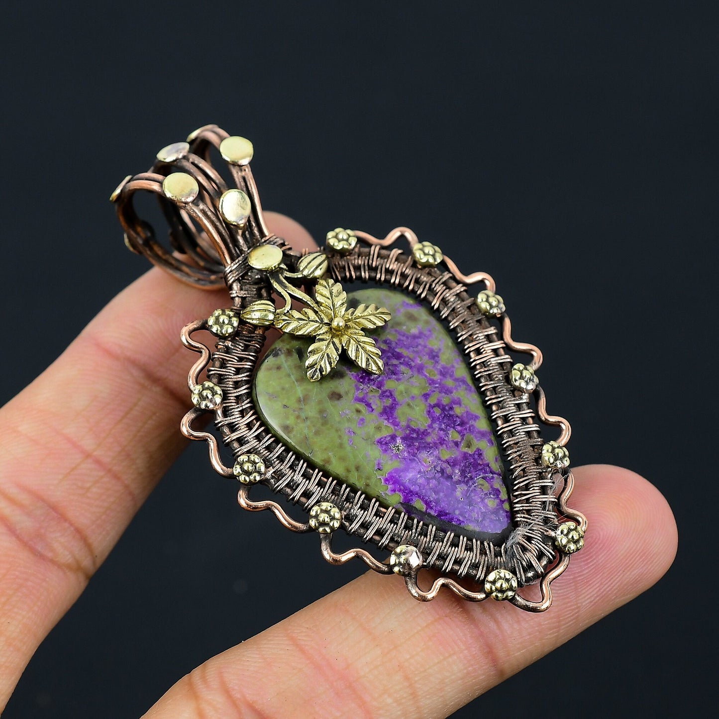 Purple Purpurite Gemstone Pendant