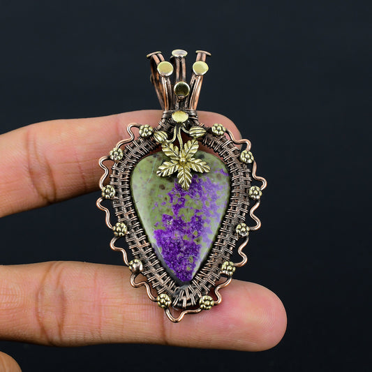 Purple Purpurite Gemstone Pendant