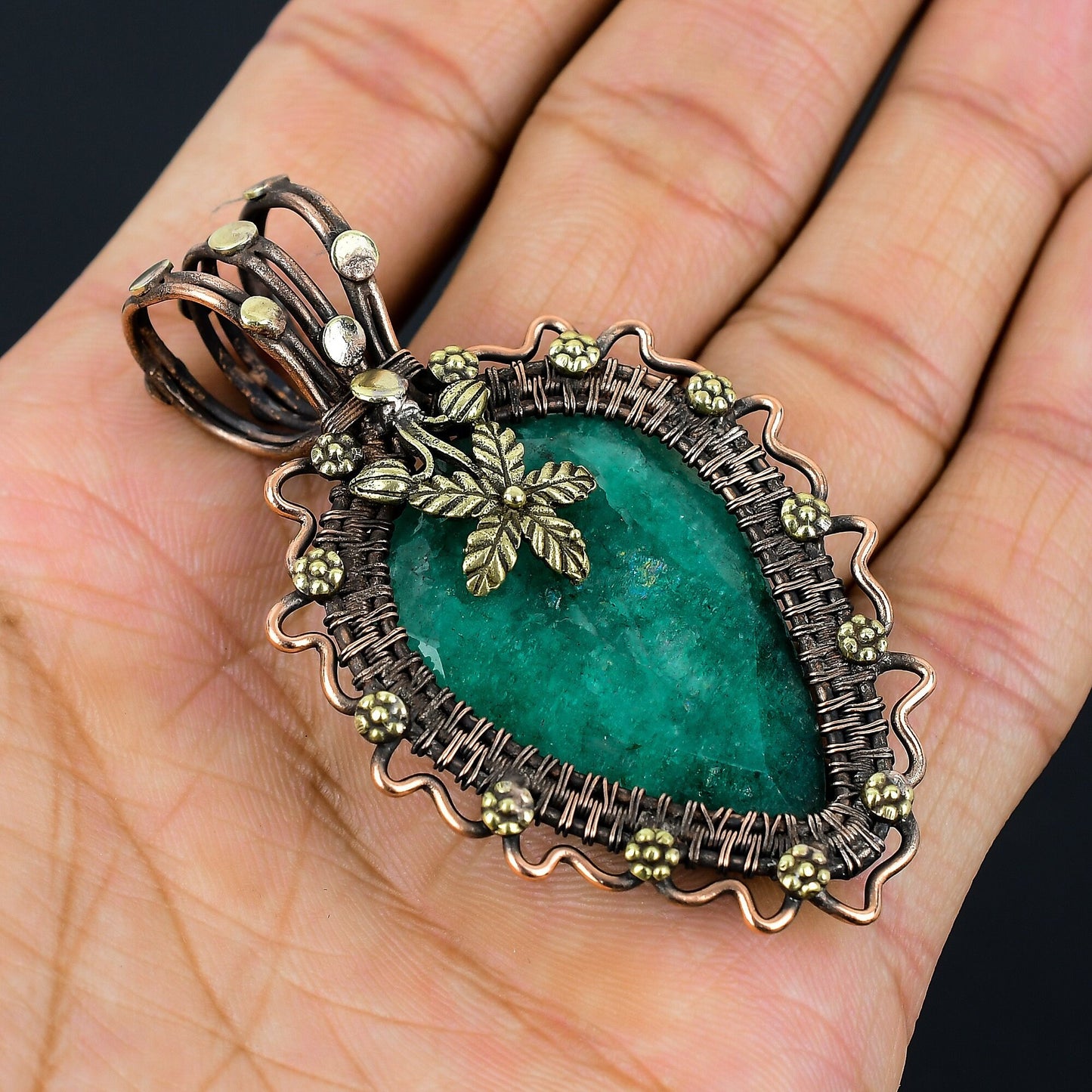 Green Emerald Gemstone Pendant