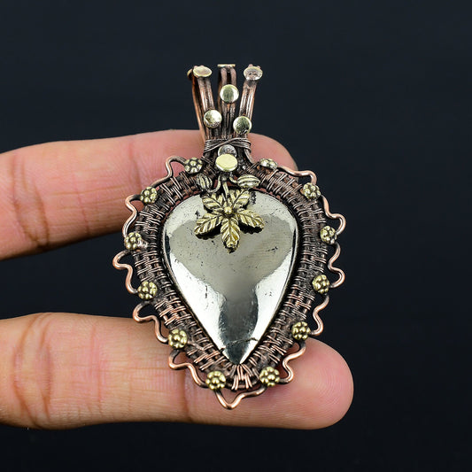 Golden Pyrite Gemstone Pendant