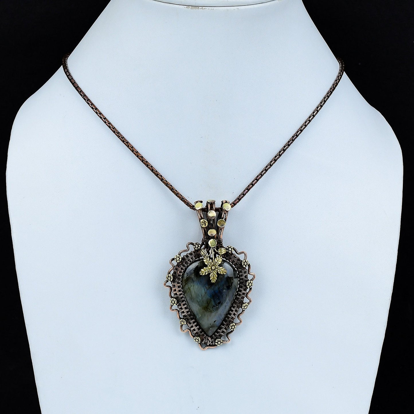 Blue Labradorite Gemstone Pendant
