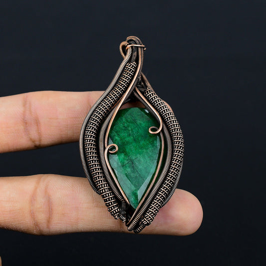 Green Emerald Gemstone Pendant