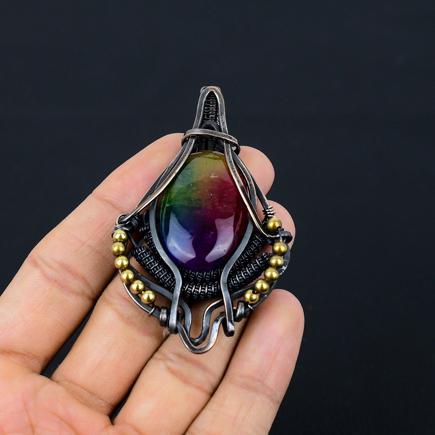 Rainbow Solar Quartz Gemstone Pendant