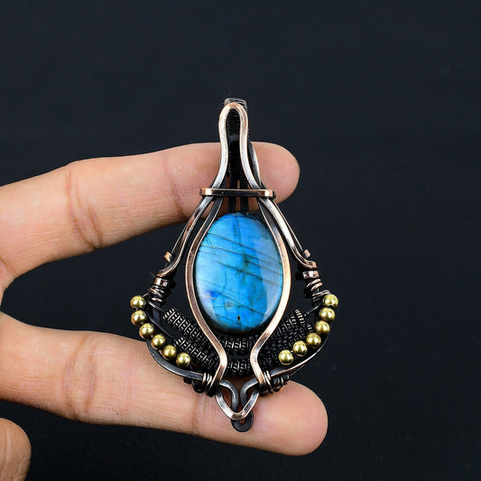 Blue Labradorite Gemstone Pendant