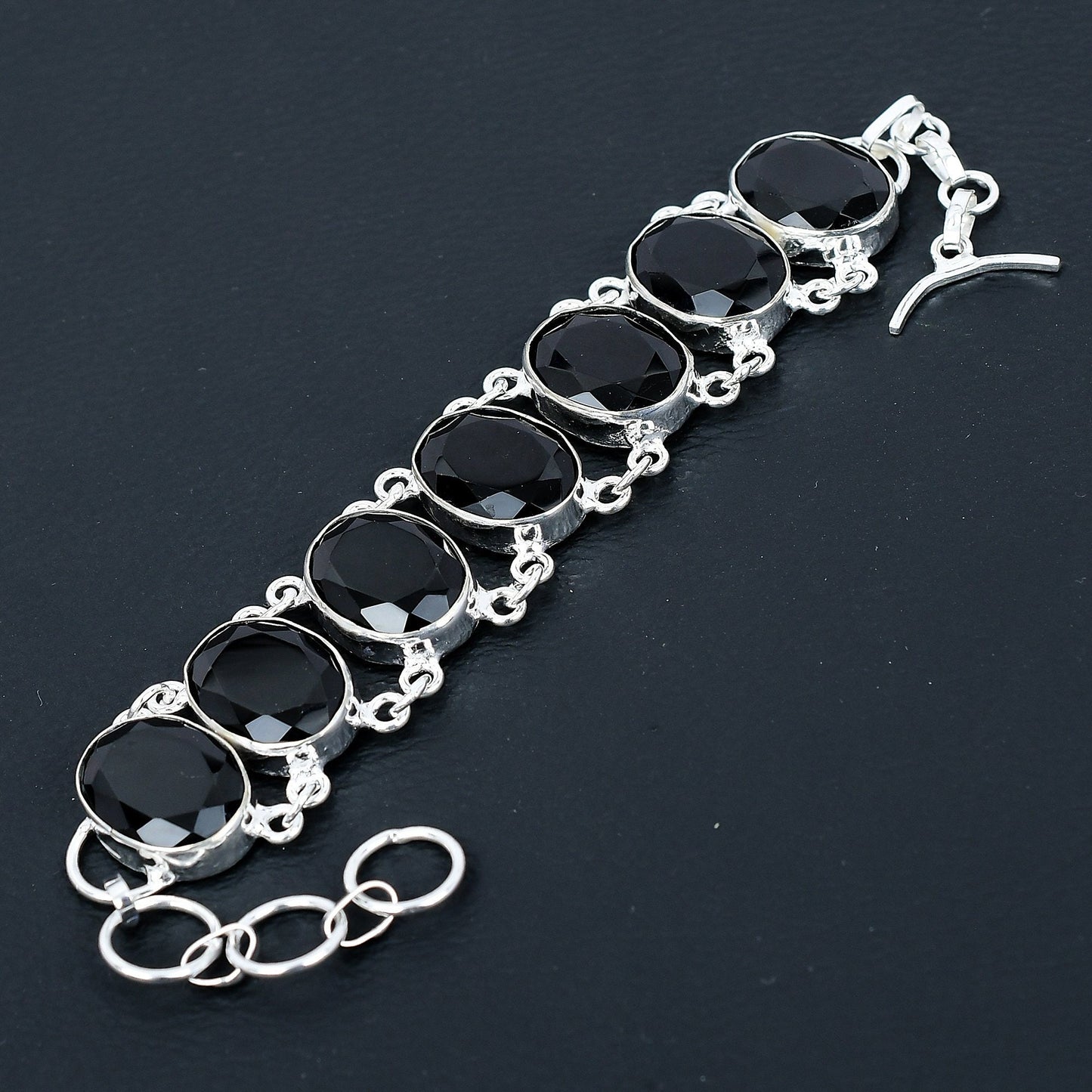Black Spinel Gemstone Bracelet