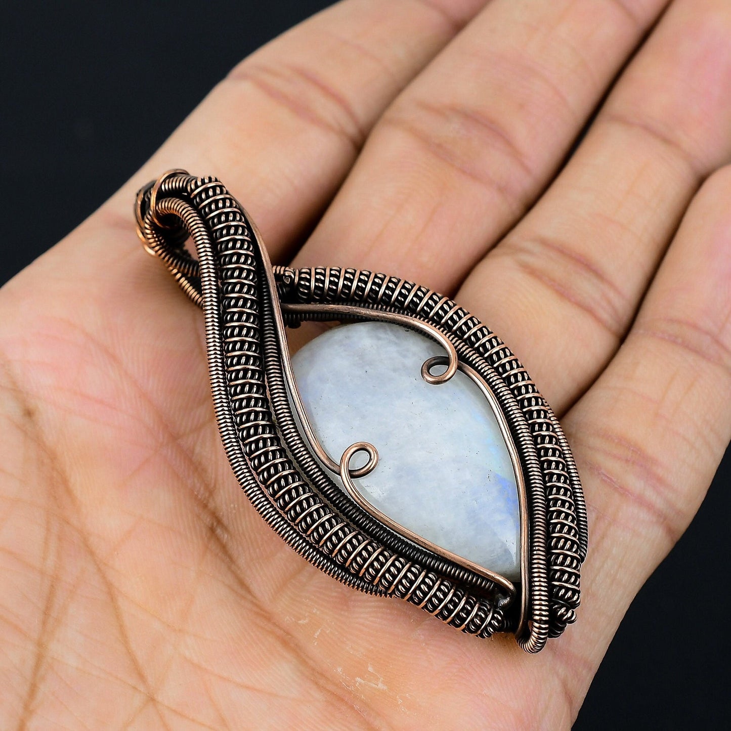 Rainbow Moonstone Gemstone Pendant