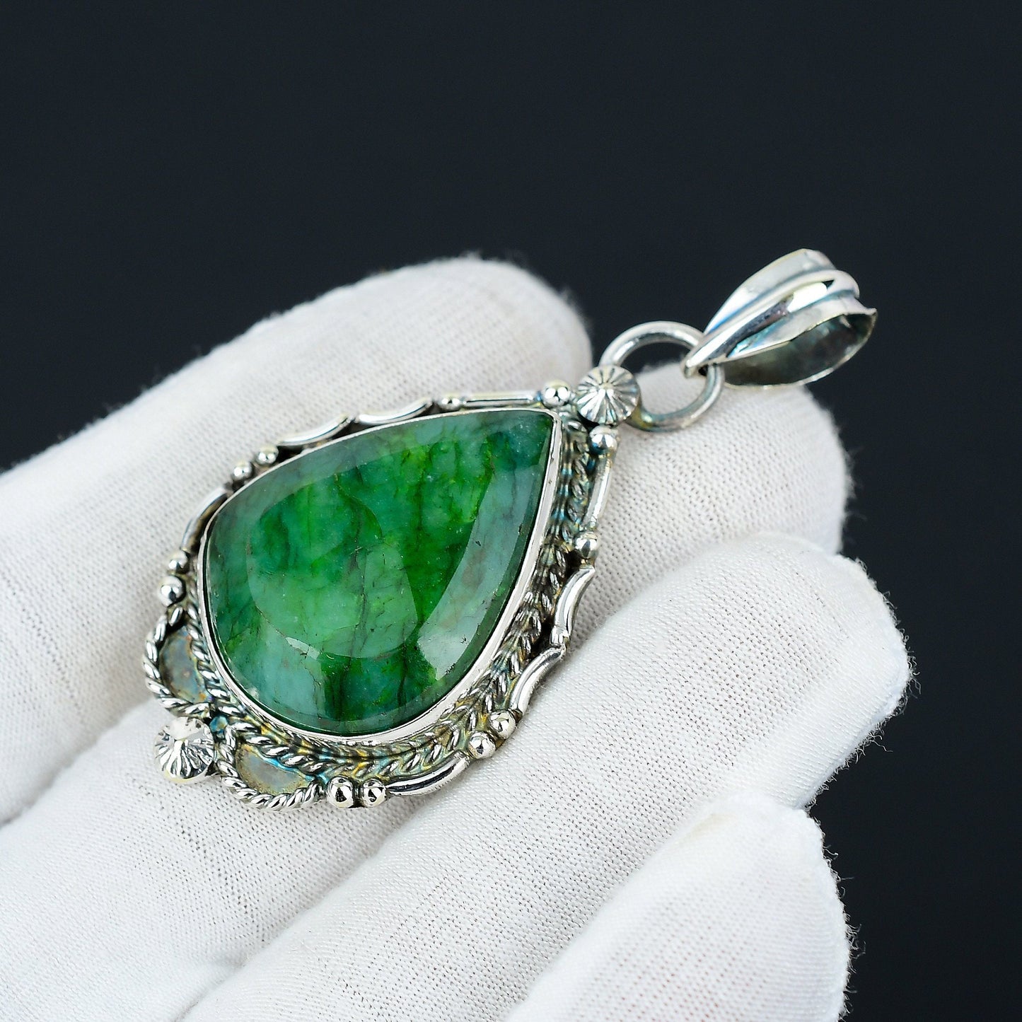 Green Emerald Gemstone Pendant