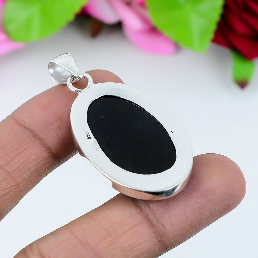 Dainty Blue Triplet Opal Pendant