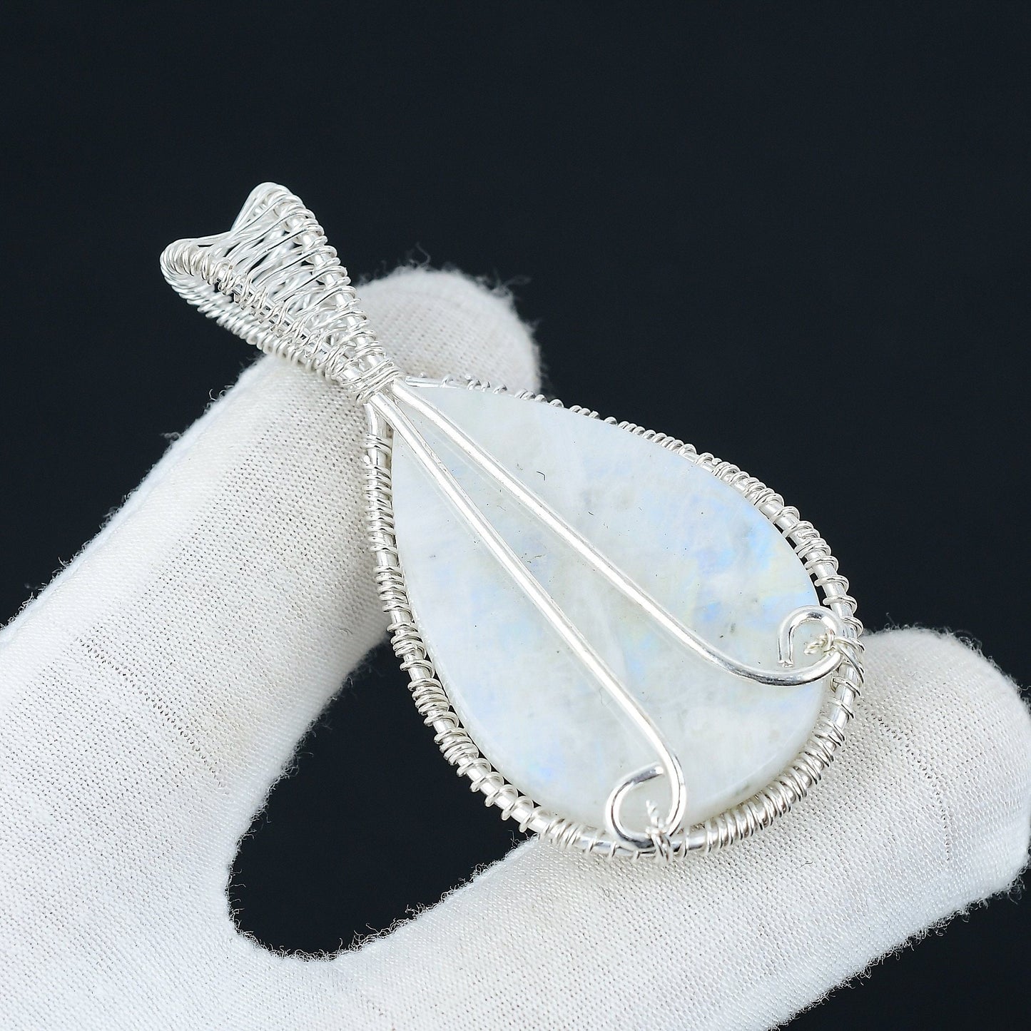 Rainbow Moonstone Gemstone Pendant