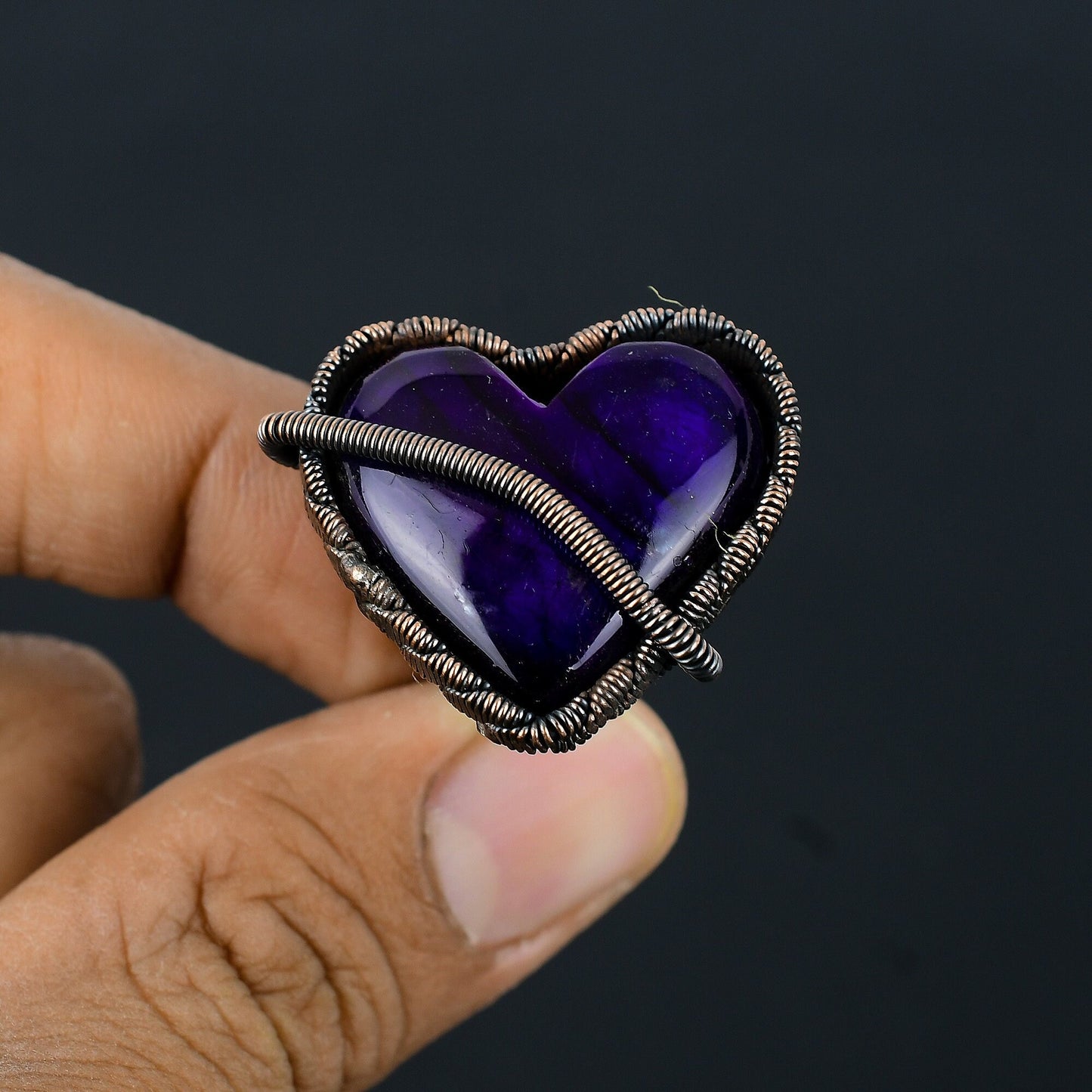 Blue Flash Labradorite Gemstone Ring