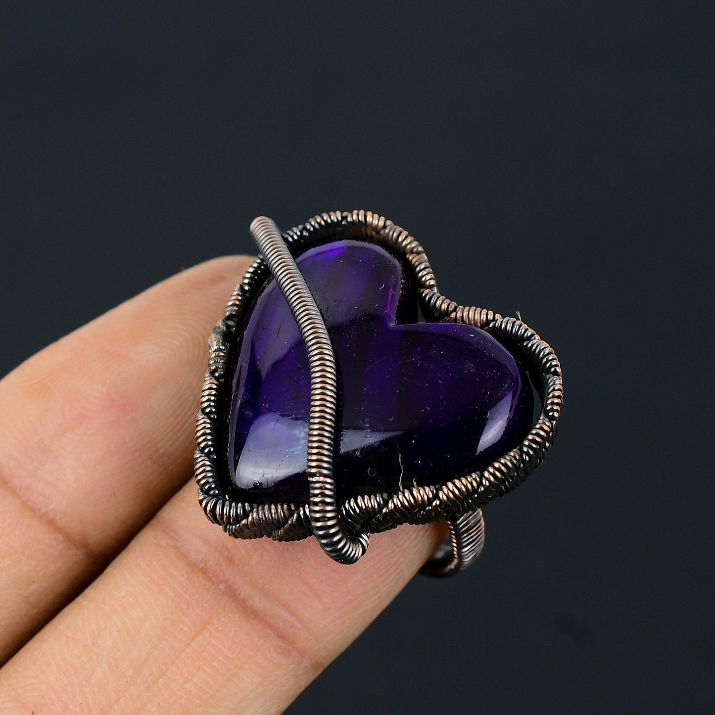 Blue Flash Labradorite Gemstone Ring