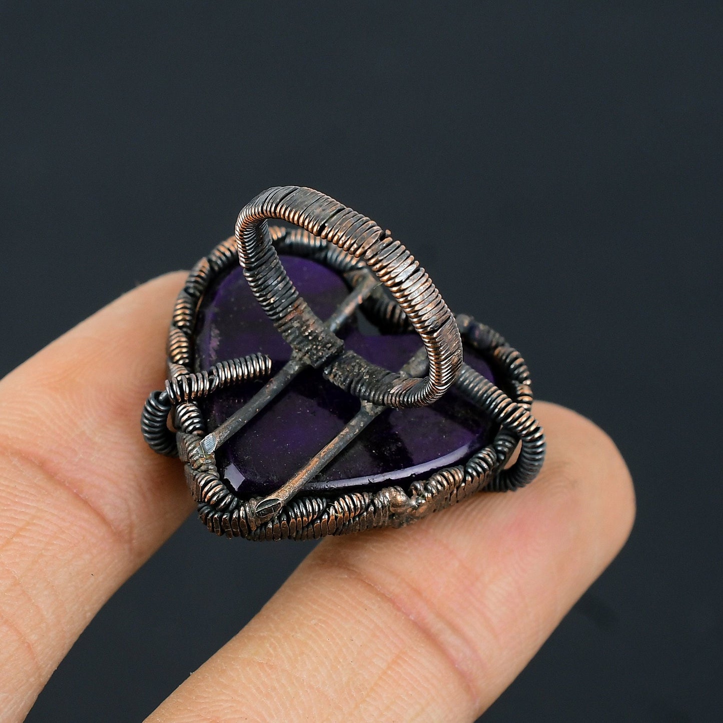 Blue Flash Labradorite Gemstone Ring