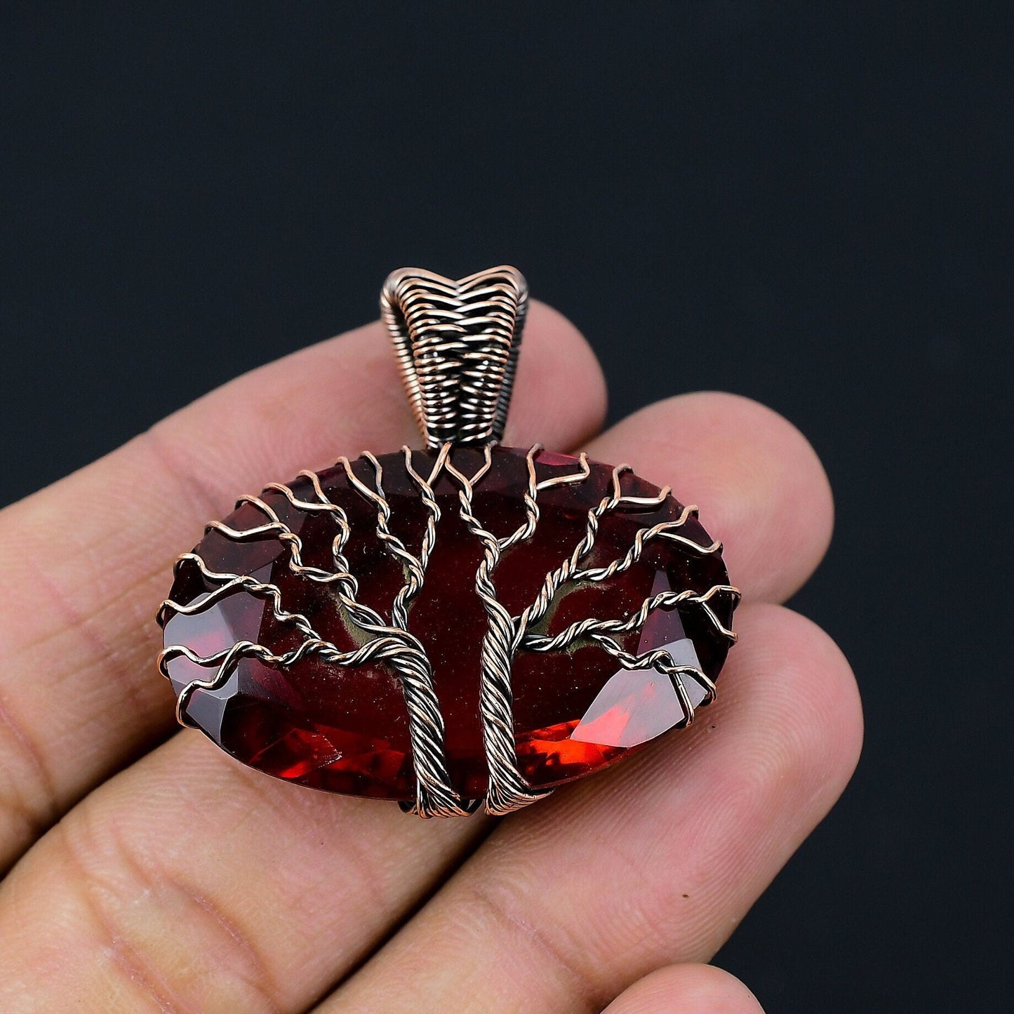 Red Garnet Gemstone Pendant