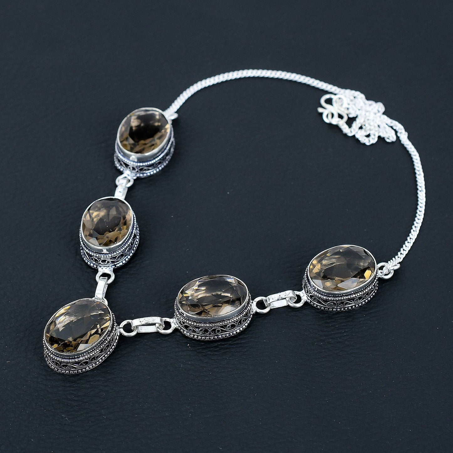 Brown Smoky Topaz Gemstone Necklace