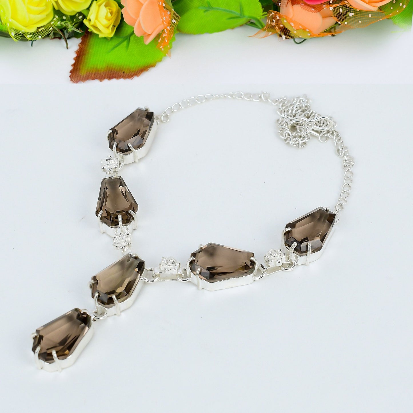 Smoky Topaz Sterling Silver Necklace