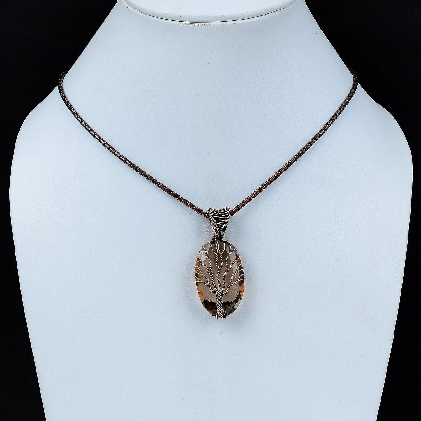 Pink Morganite Gemstone Tree of Life Pendant