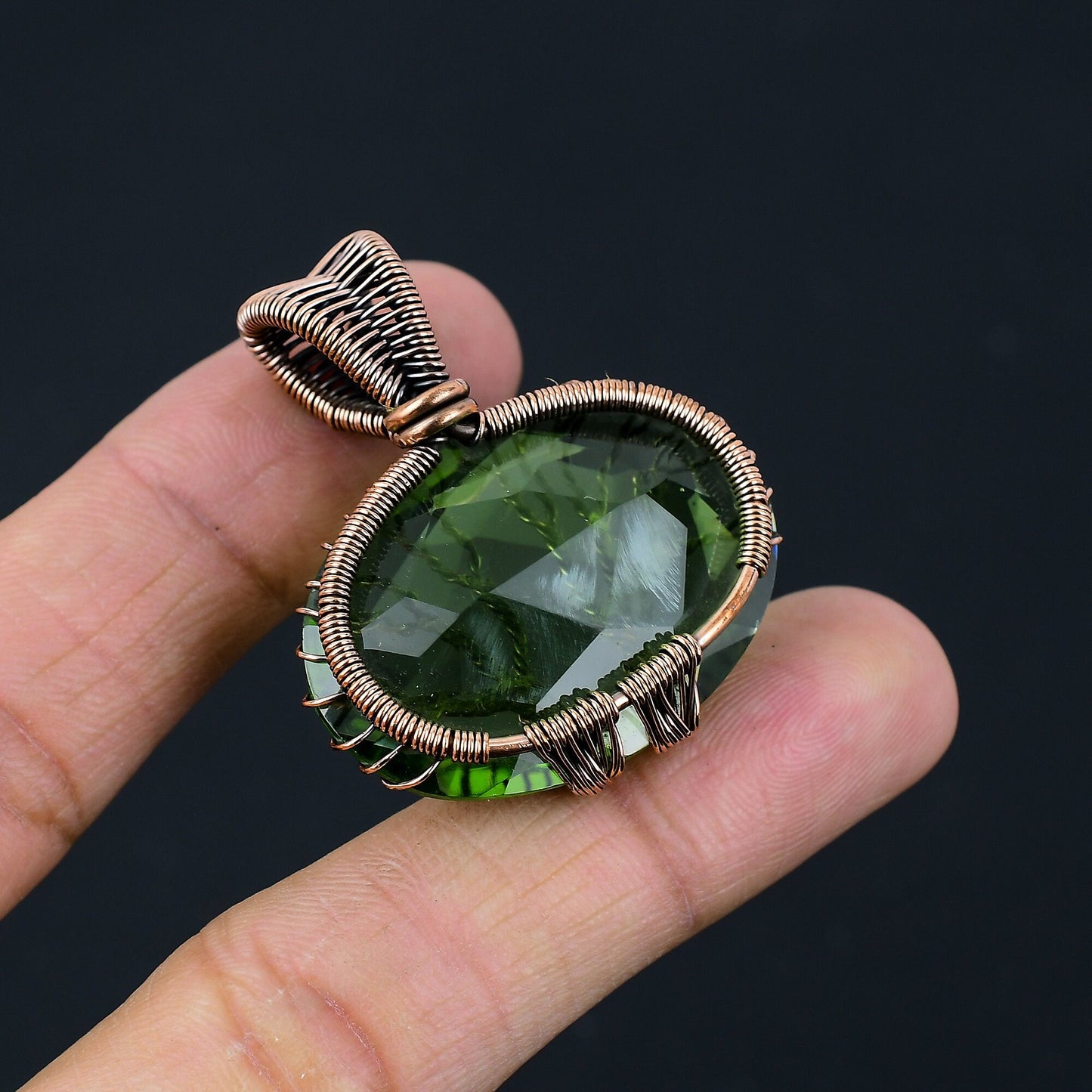 Green Peridot Gemstone Pendant