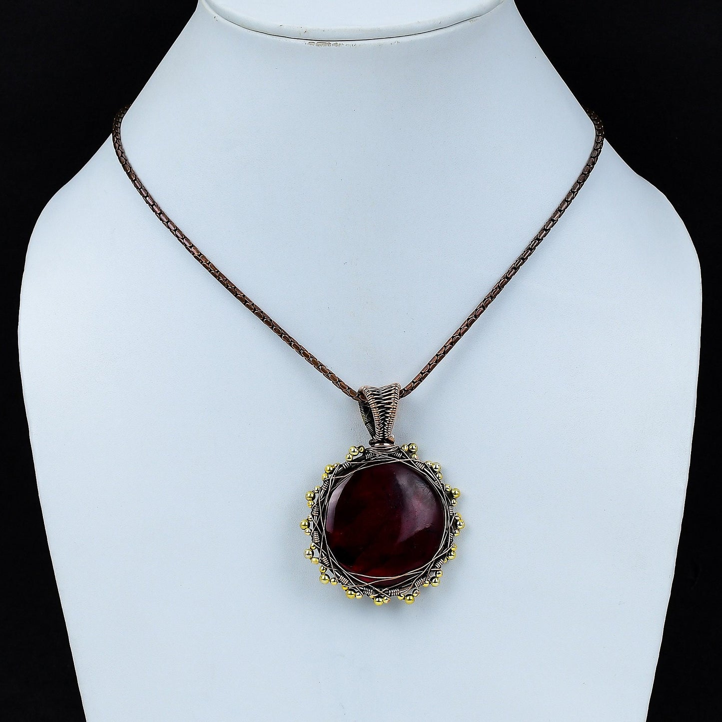 Red Labradorite Gemstone Pendant