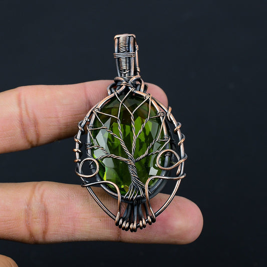 Green Peridot Gemstone Pendant