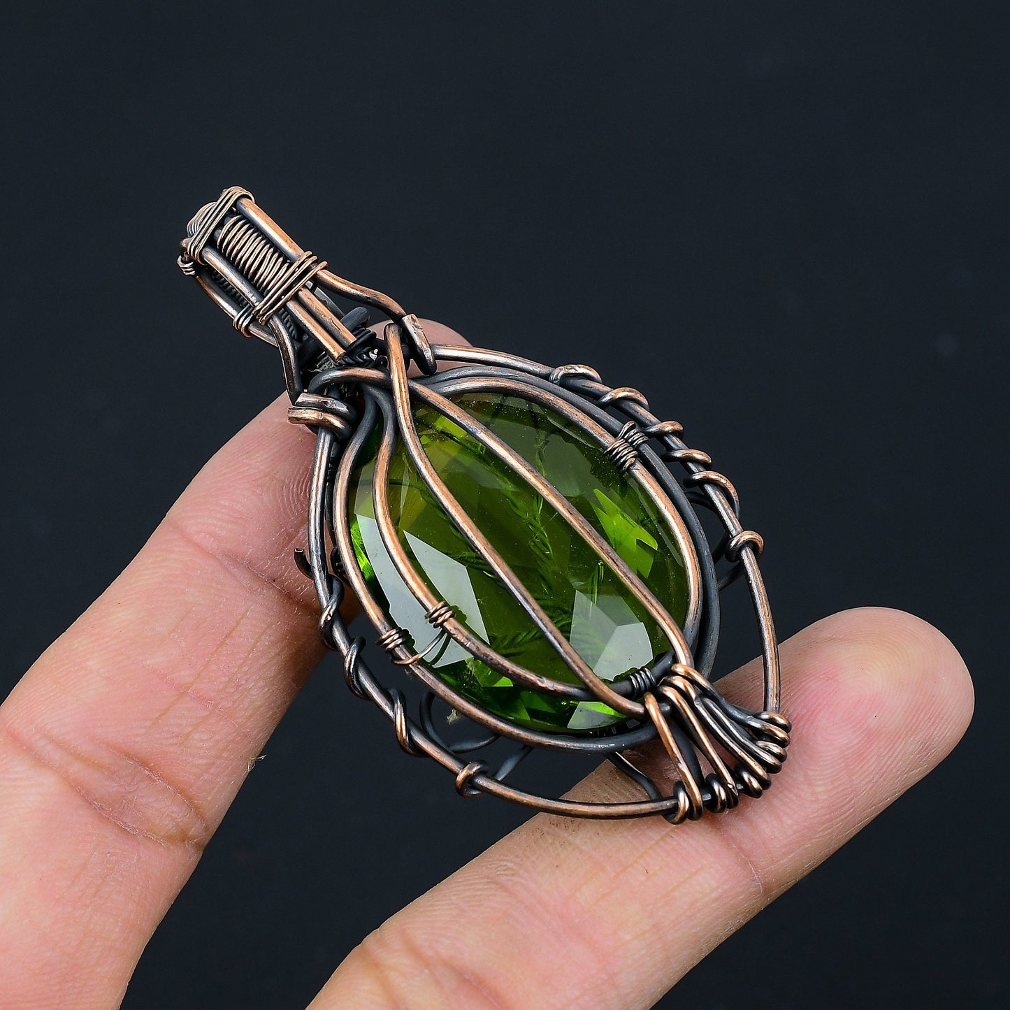 Green Peridot Gemstone Pendant