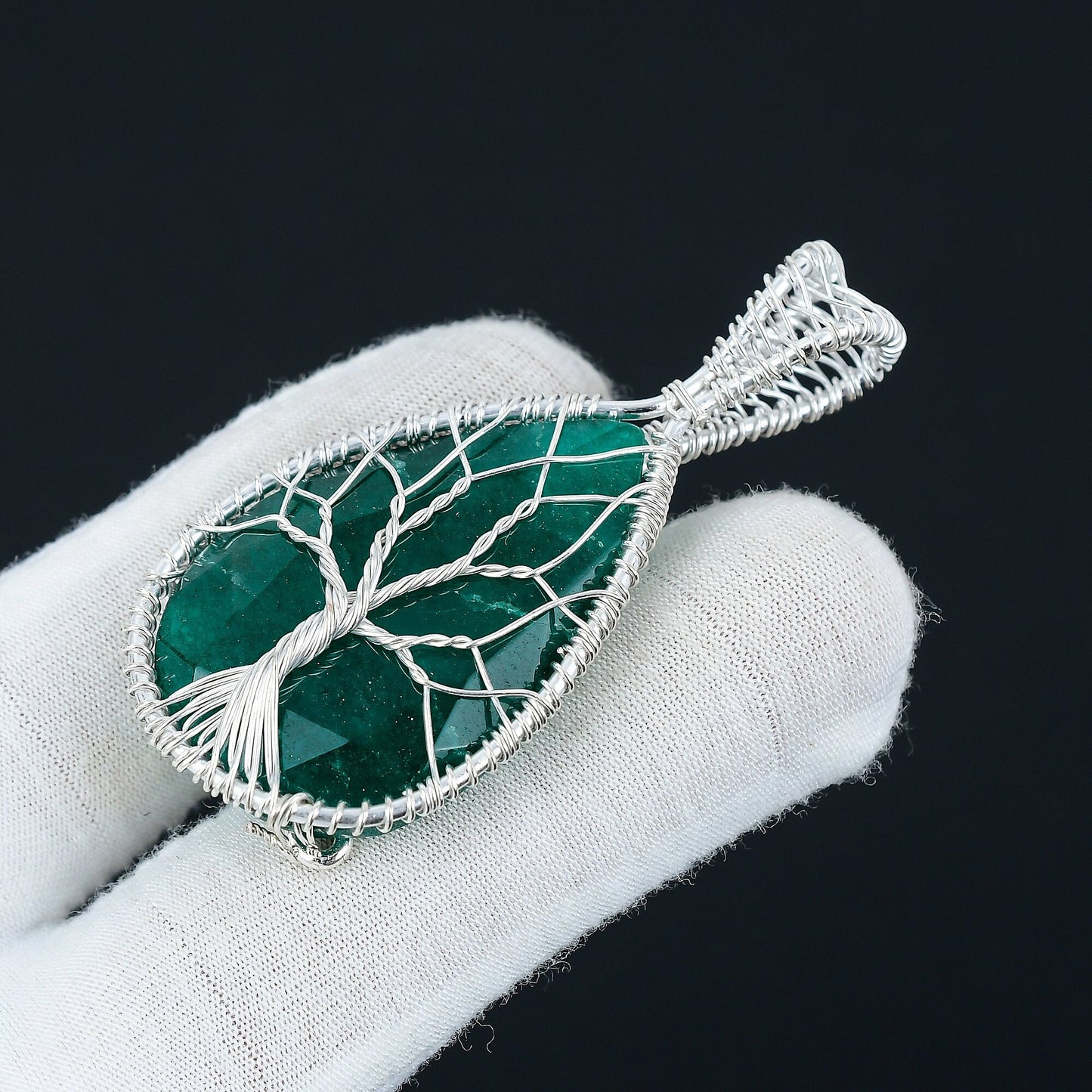 Green Emerald Gemstone Pendant