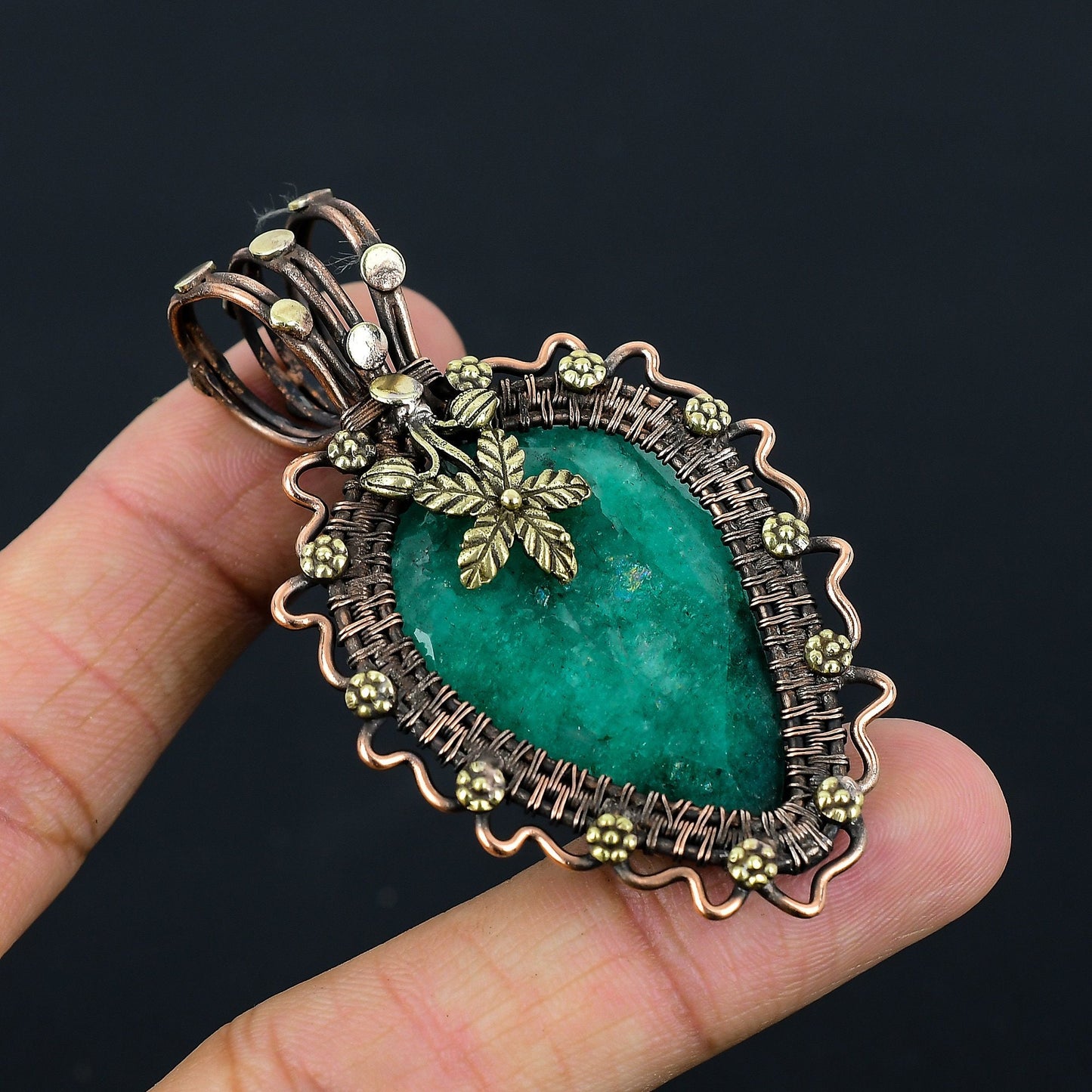 Green Emerald Gemstone Pendant