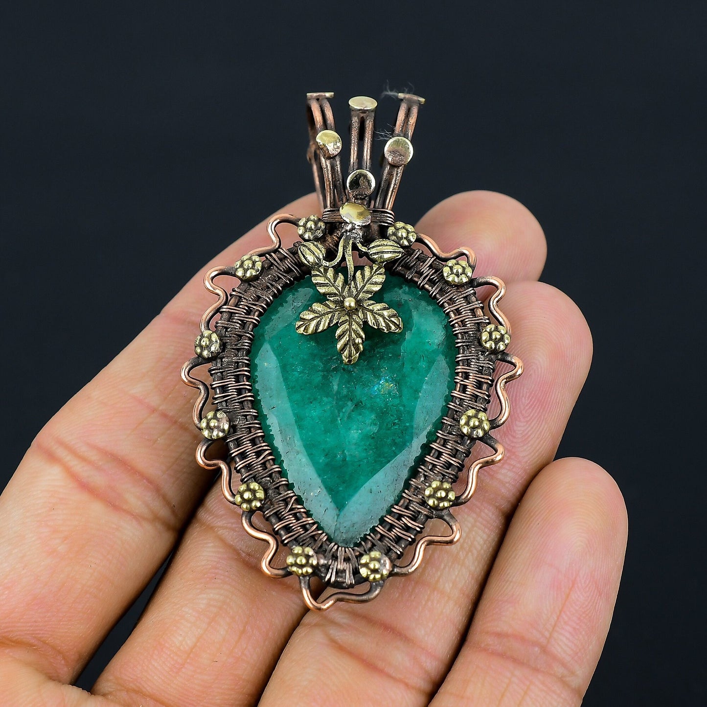 Green Emerald Gemstone Pendant