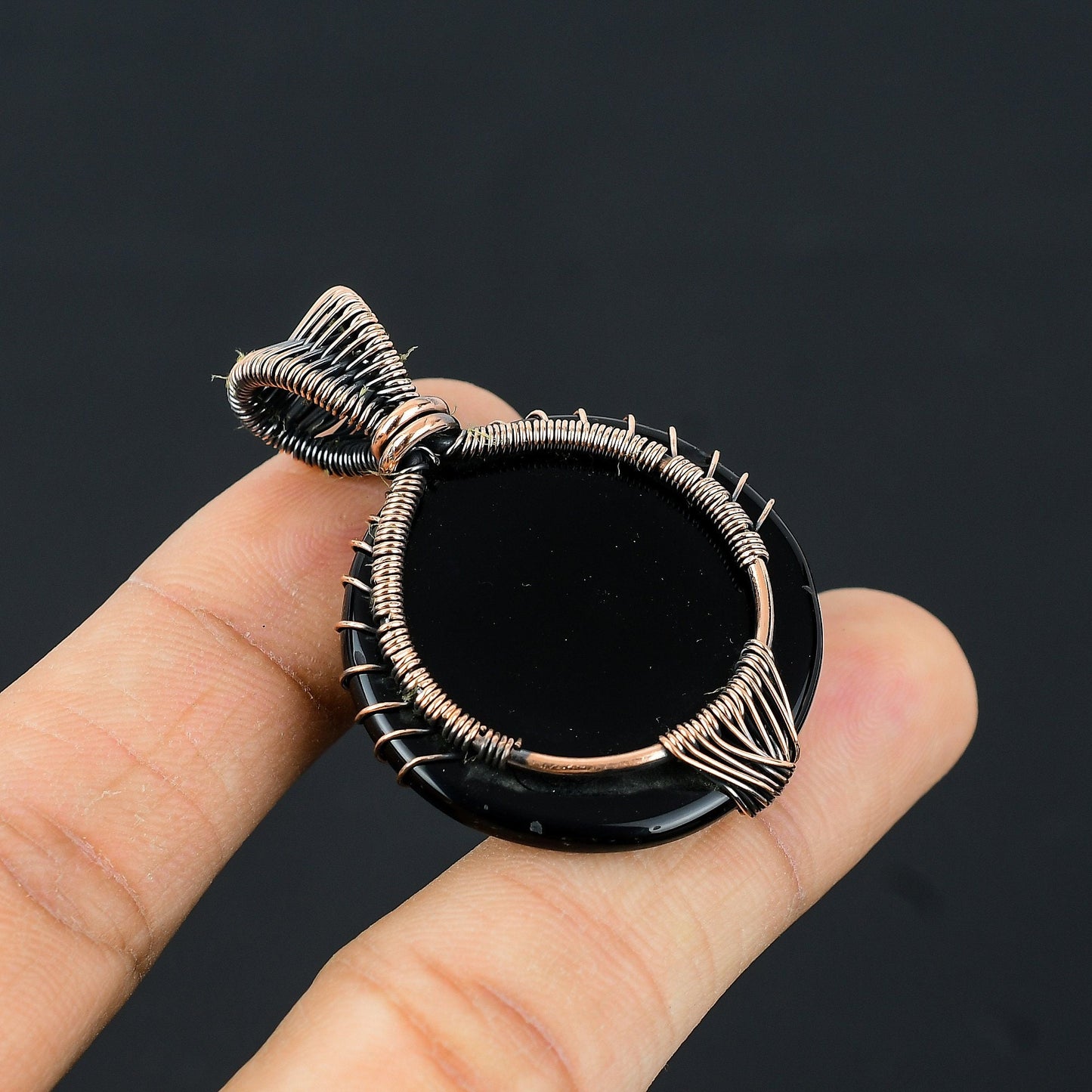 Black Onyx Gemstone Pendant