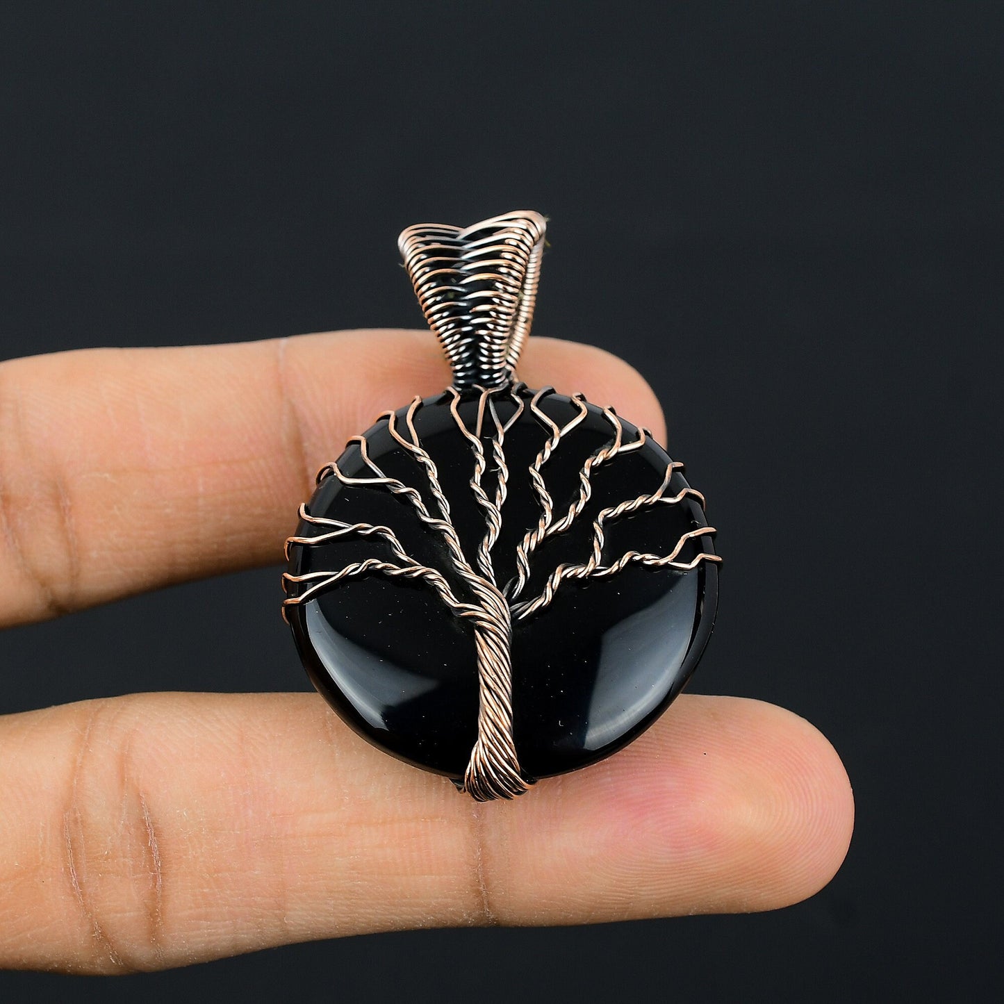 Black Onyx Gemstone Pendant