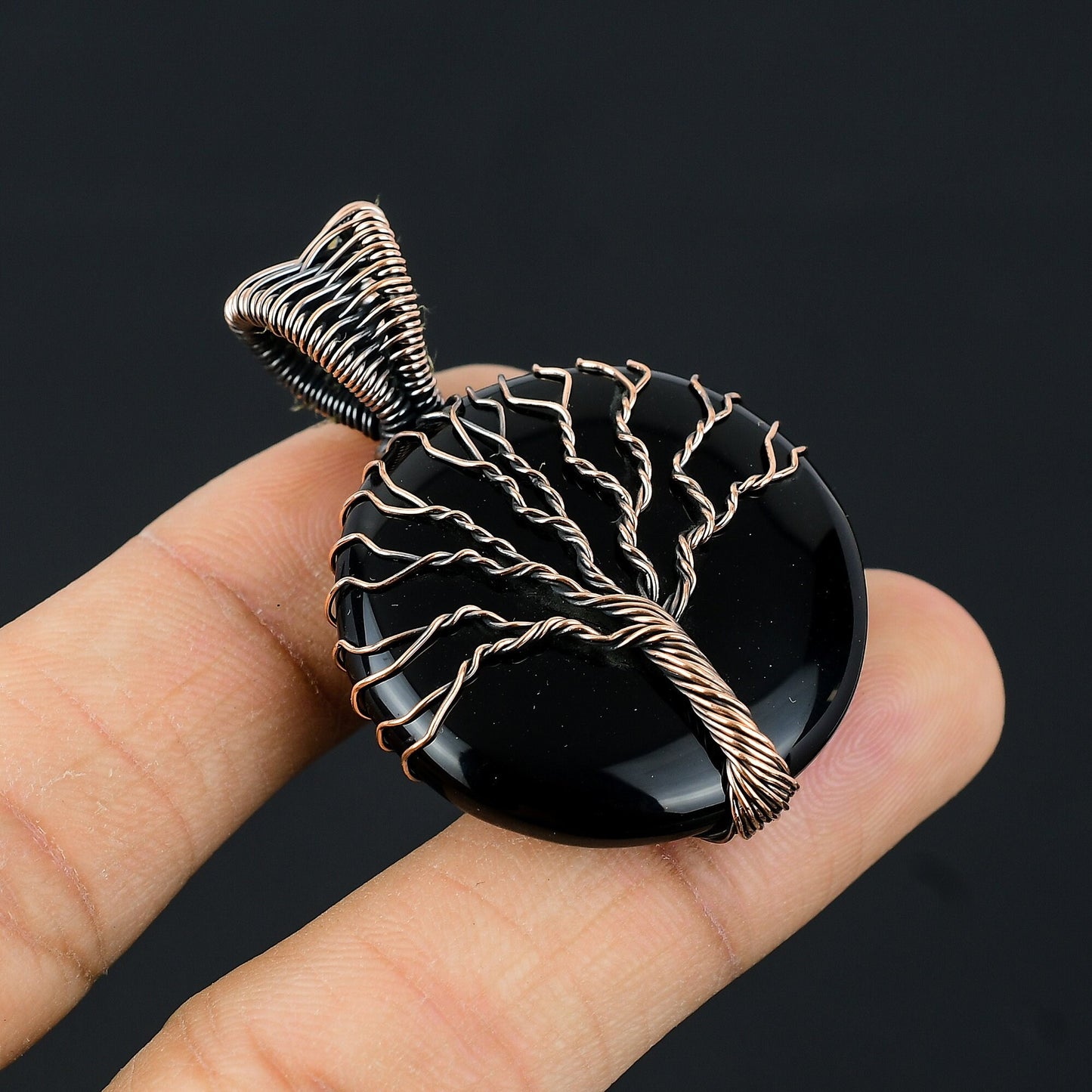 Black Onyx Gemstone Pendant