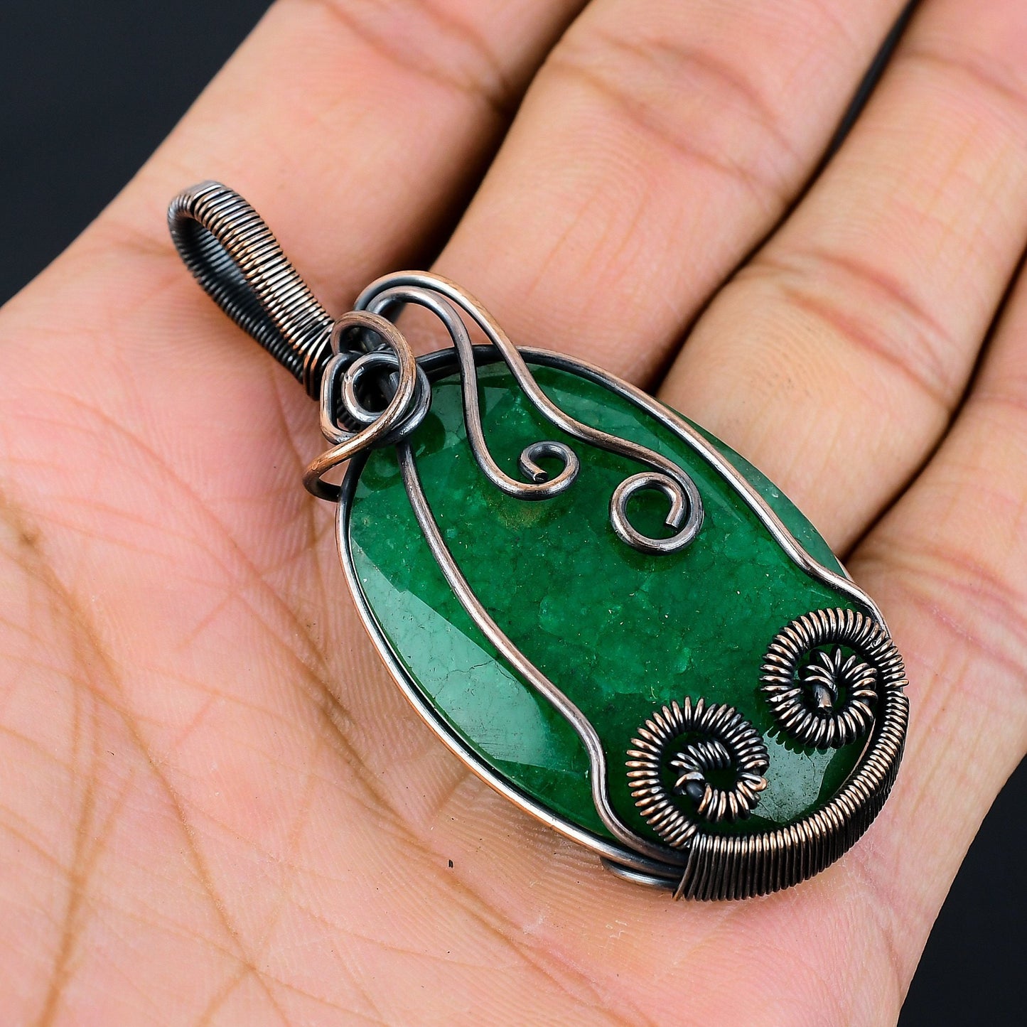 Green Emerald Gemstone Pendant