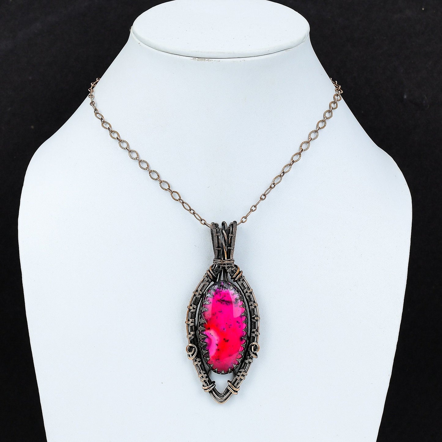 Pink Dendrite Opal Gemstone Pendant