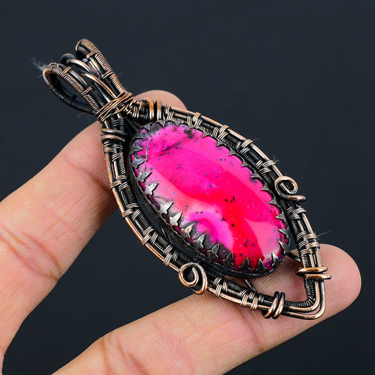 Pink Dendrite Opal Gemstone Pendant