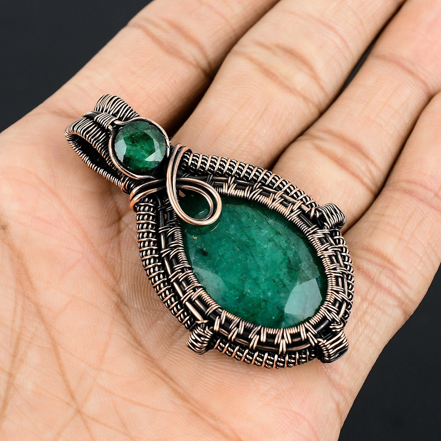 Green Emerald Gemstone Pendant