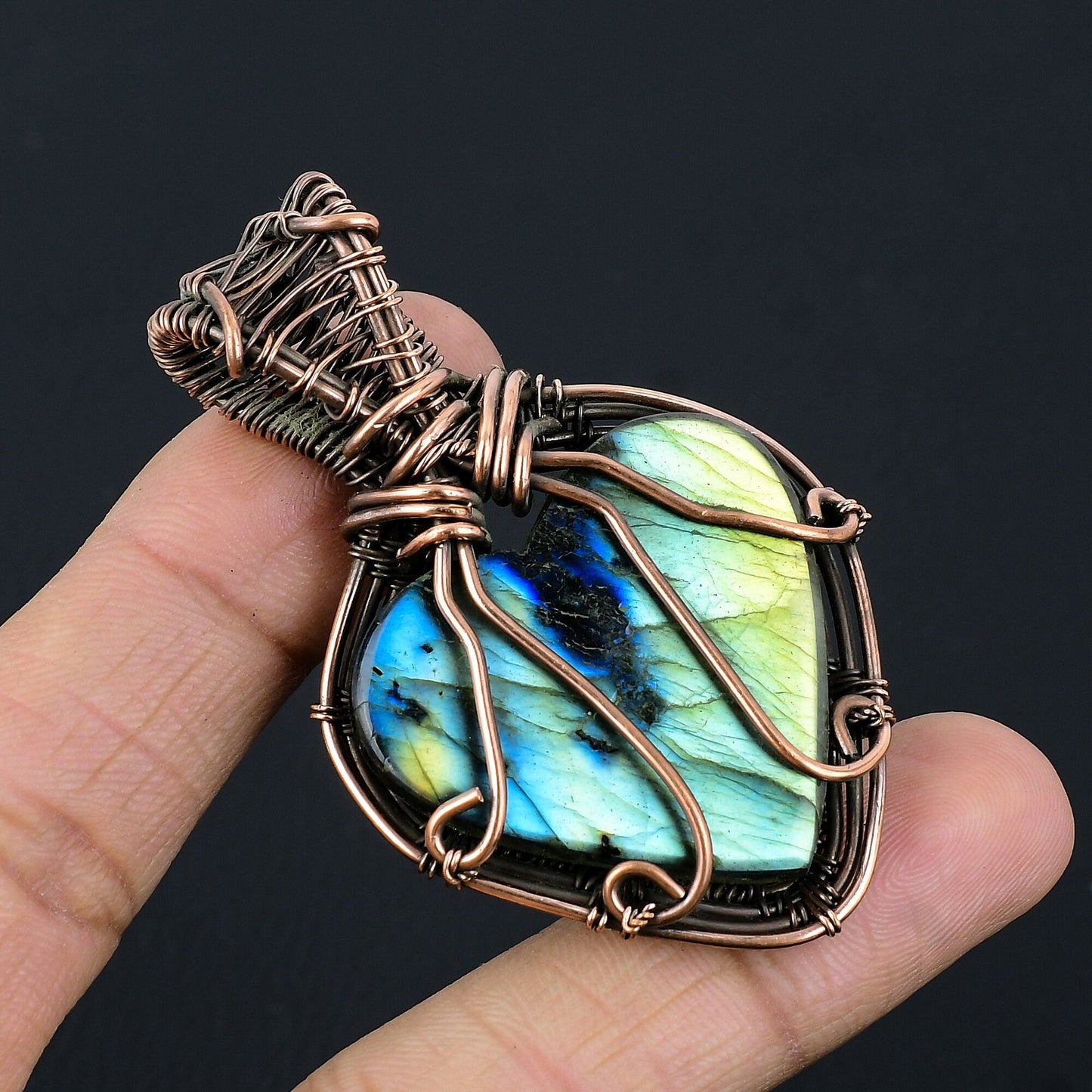 Blue Labradorite Gemstone Pendant
