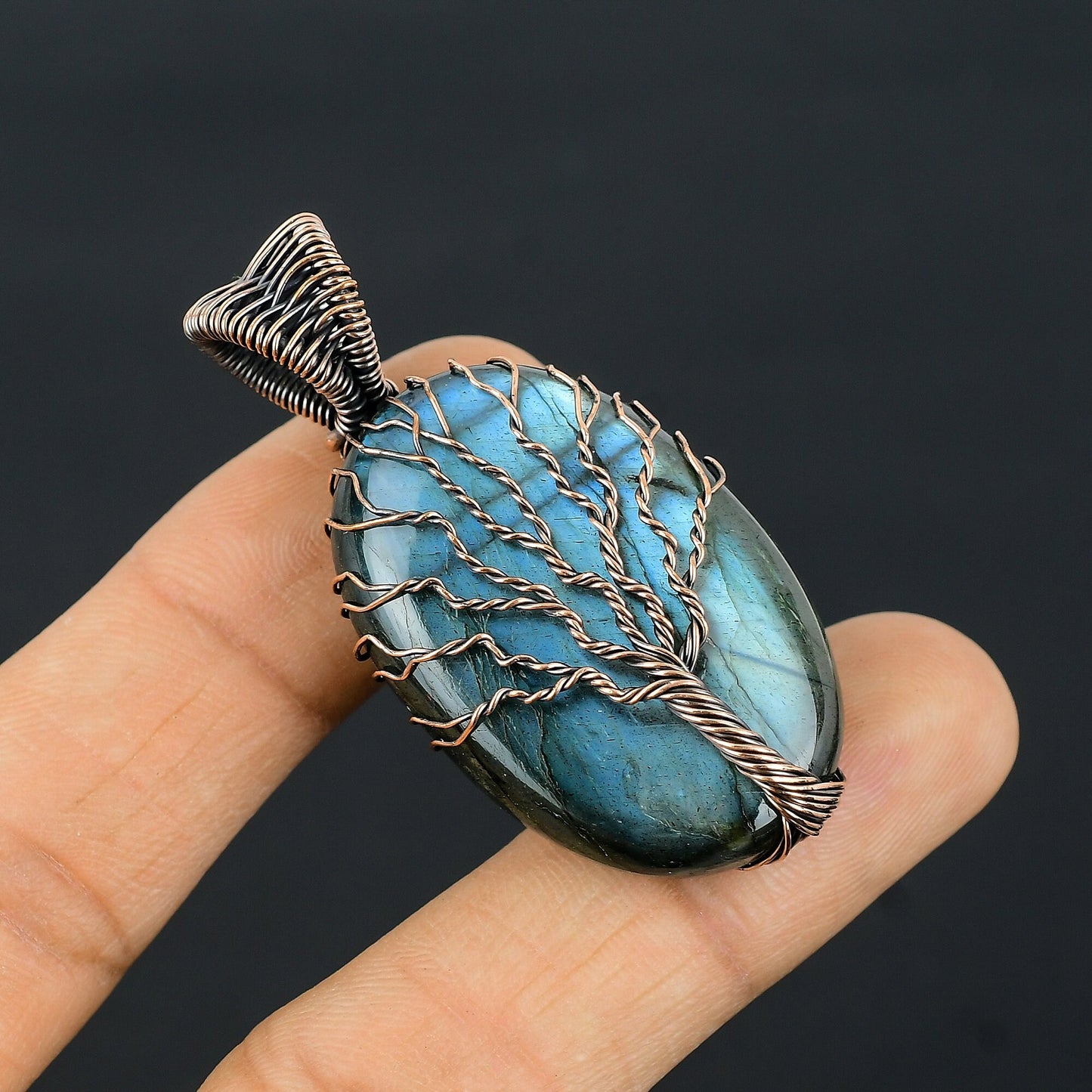 Blue Labradorite Gemstone Pendant