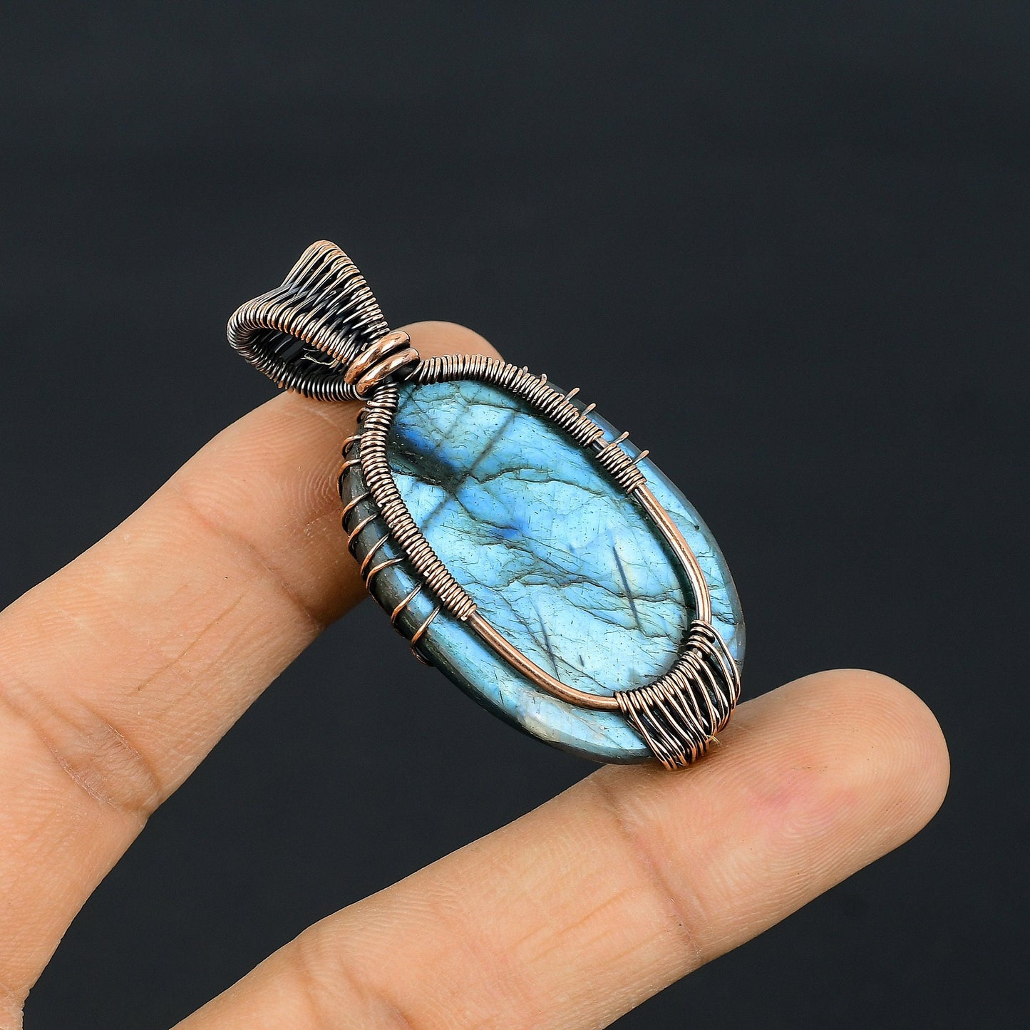 Blue Labradorite Gemstone Pendant