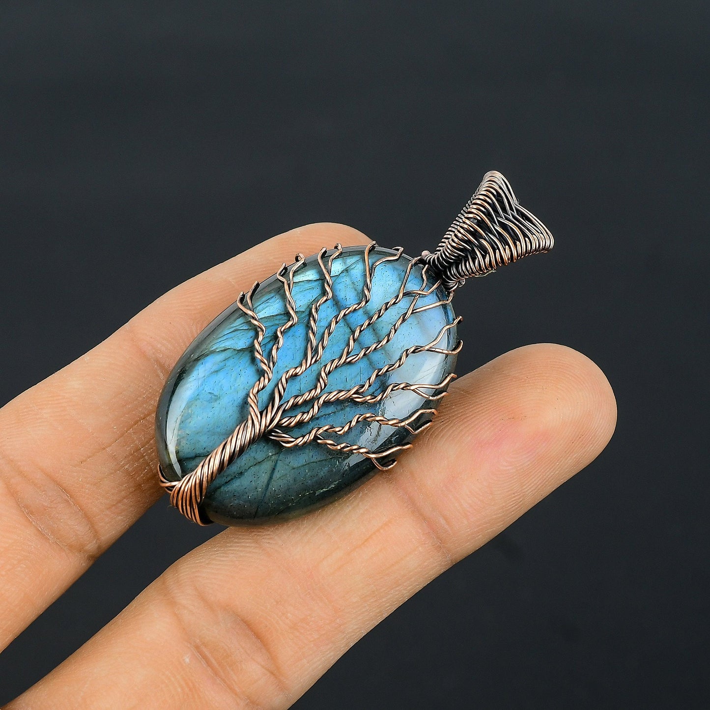 Blue Labradorite Gemstone Pendant