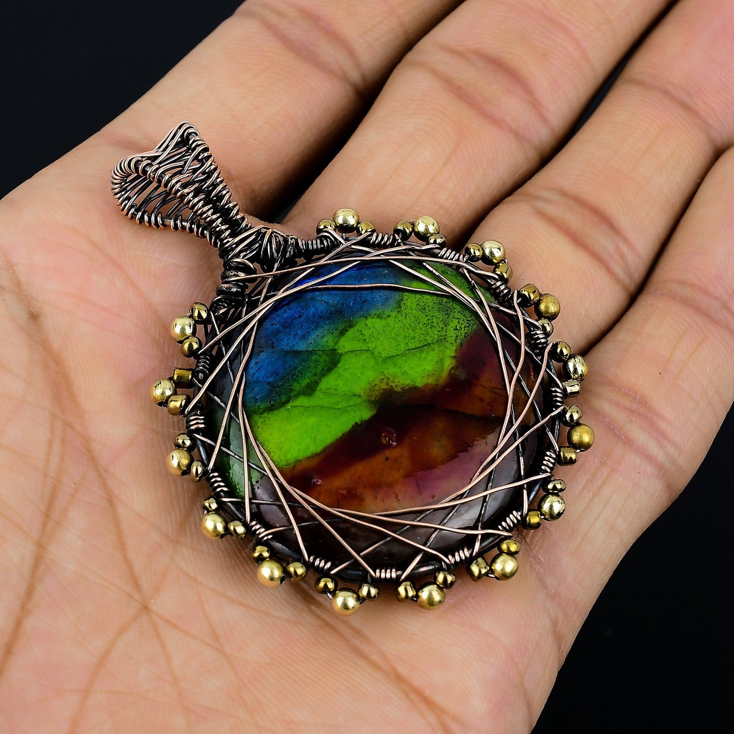 Blue Labradorite Gemstone Pendant