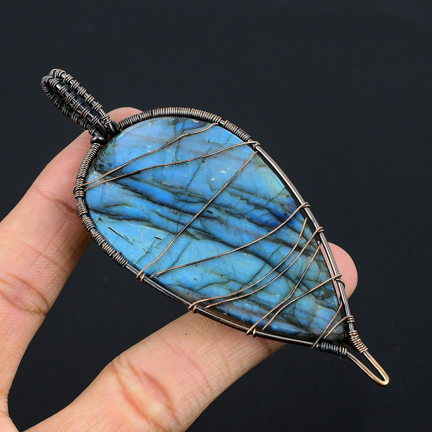 Blue Labradorite Gemstone Pendant