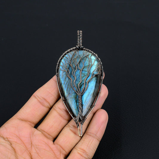 Blue Labradorite Gemstone Pendant